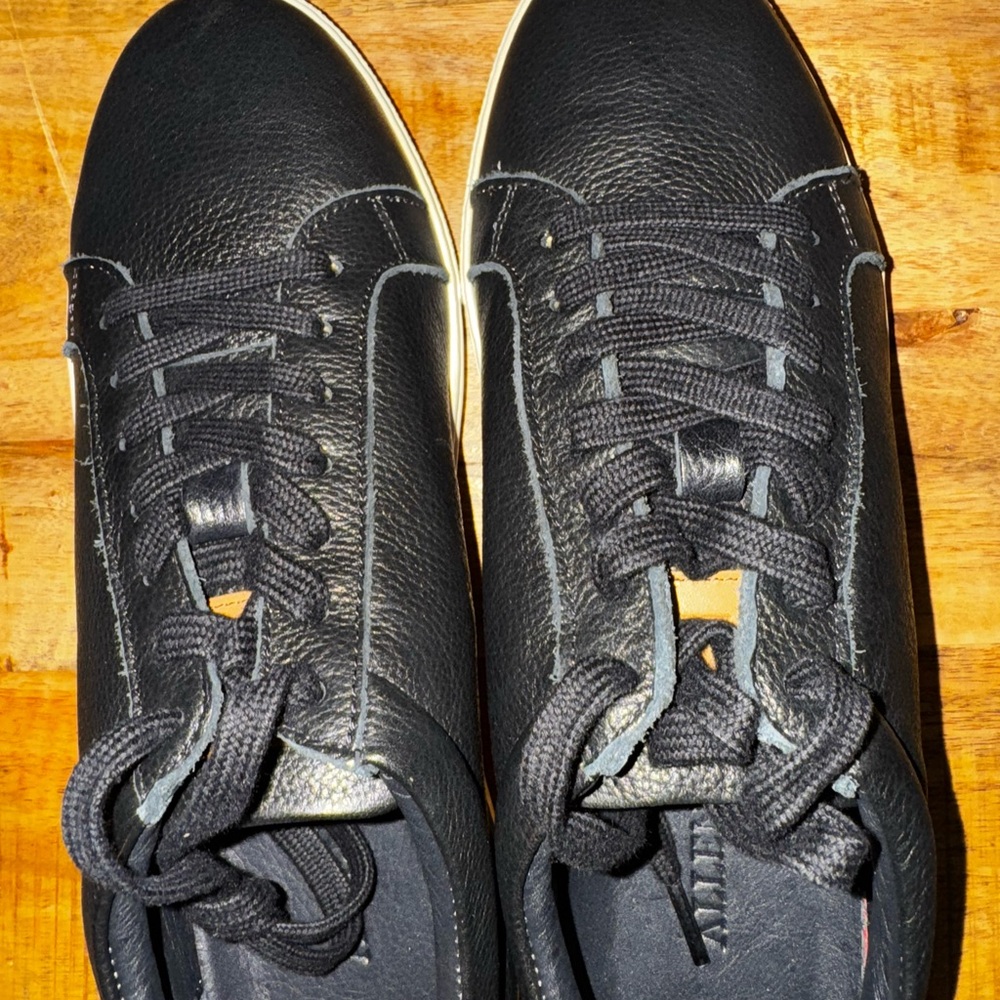 Allen Edmonds Courtside Black leather low top Men's Sneakers NWT NIB 8 D - Picture 4 of 10